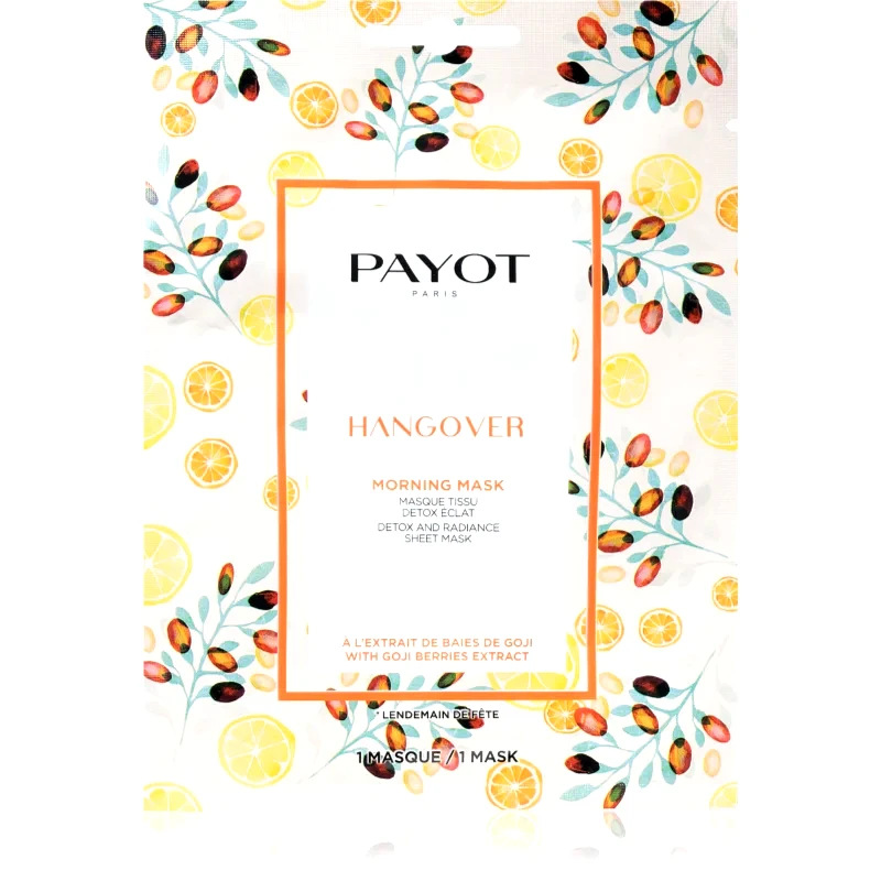 Payot Payot Morning Mask Hangover λαμπρυντική υφασμάτινη μάσκα λάμψης για όλους τους τύπους επιδερμίδας 19 ml