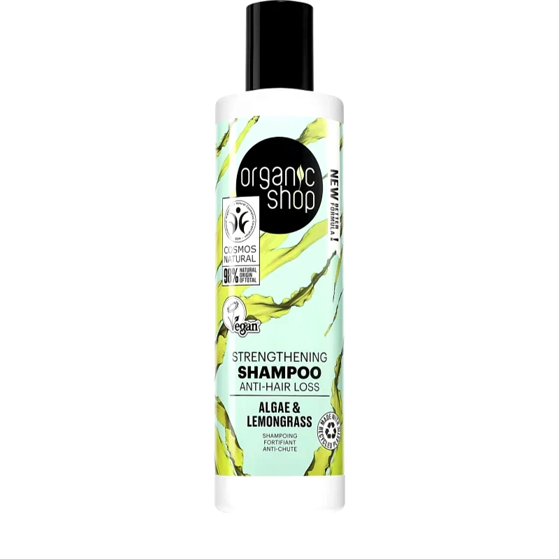 Organic Shop Organic Shop Organic Algae & Clay μεταλλικό σαμπουάν για εύθραστα μαλλιά 280 ml