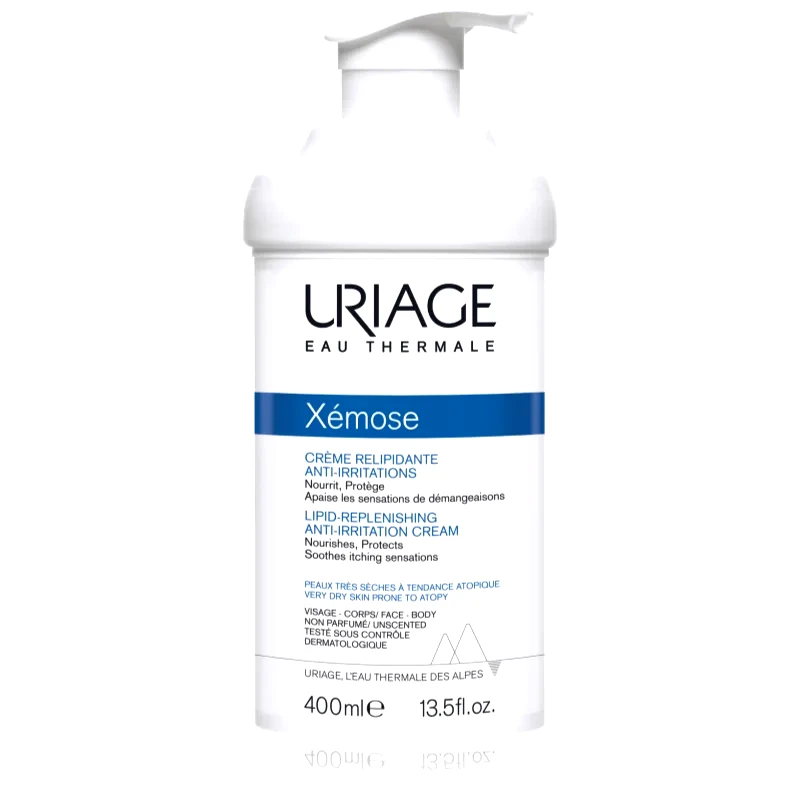 Uriage Uriage Xémose Lipid-Replenishing Anti-Irritation Cream καταπραϋντική κρέμα αναπλήρωσης λιπιδίων για πολύ ξηρό ευαίσθητο και ατοπικό δέρμα 400 ml