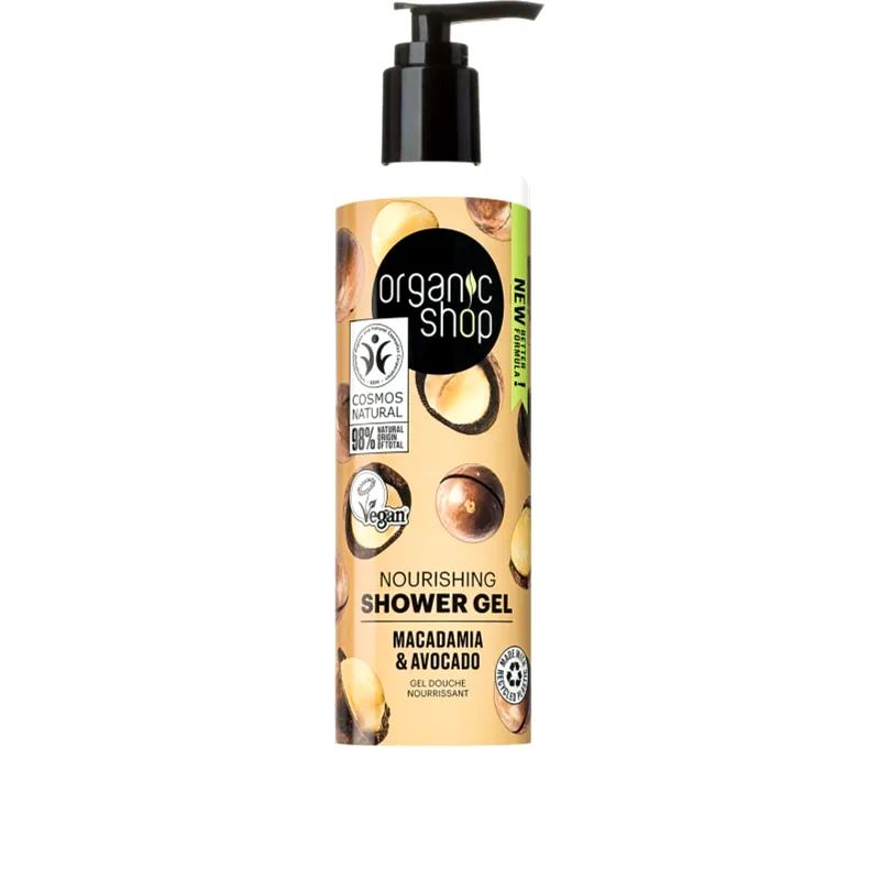 Organic Shop Organic Shop Macadamia & Avocado θρεπτικό τζελ για ντους 280 ml