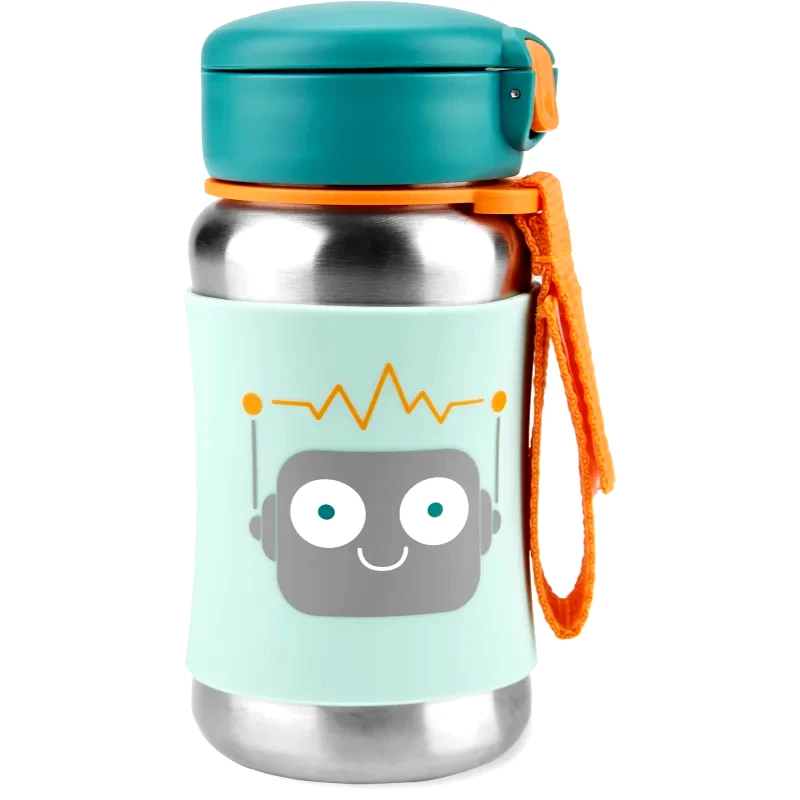 Skip Hop Skip Hop Spark Style Straw Bottle μπουκάλι νερού από ανοξείδωτο ατσάλι με καλαμάκι 350 ml