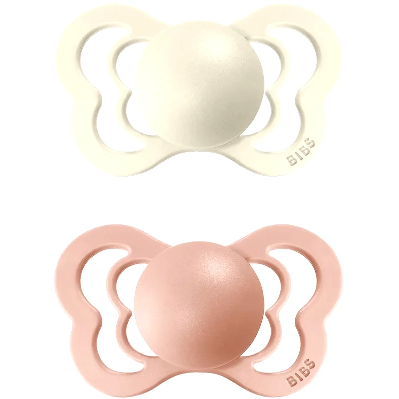 BIBS BIBS Couture Natural Rubber Size 1: 0+ months πιπίλα Ivory / Blush 2 τμχ