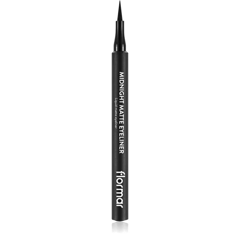 flormar flormar Midnight Matte Eyeliner Λάινερ ματιών με πλατιά άκρη με ματ αποτελέσματα απόχρωση 01 Black 1,2 ml