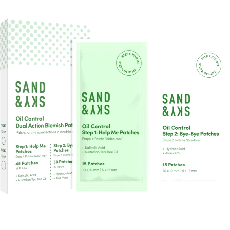 Sand & Sky Sand & Sky Oil Control Dual Action Blemish Patches τοπική φροντίδα κατά της ακμής 75 τμχ