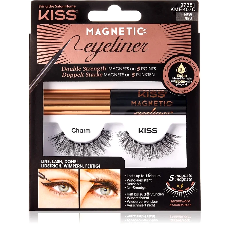 KISS KISS Magnetic Eyeliner & Eyelash Kit μαγνητικές βλεφαρίδες 07 Charm 5 γρ