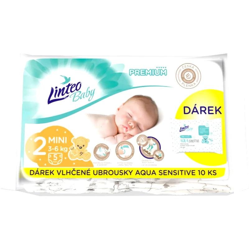 Linteo Linteo Baby Premium Mini πάνες μίας χρήσης 3-6kg 5 τμχ