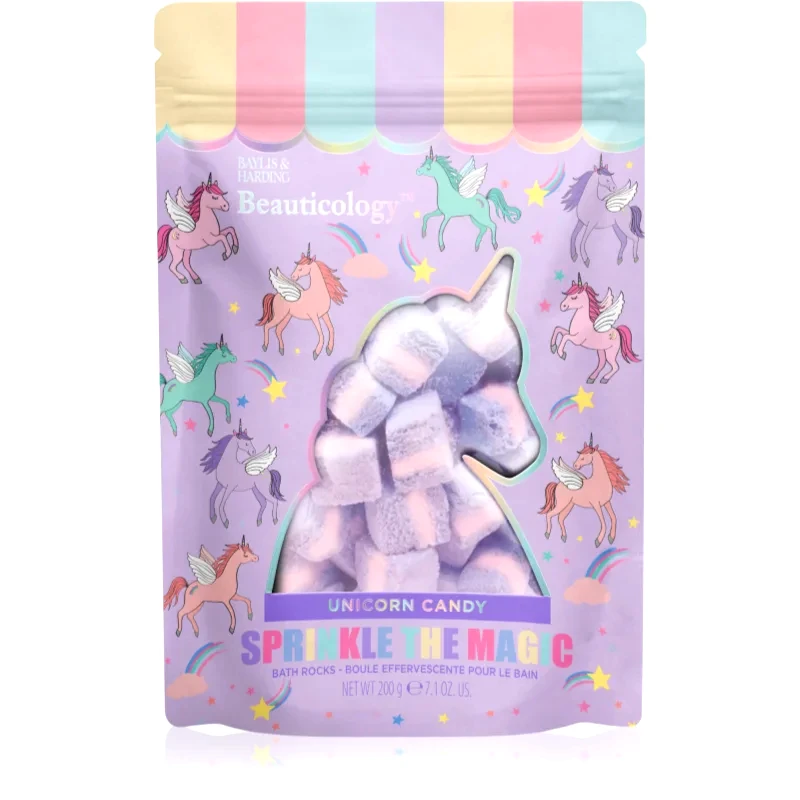 Baylis & Harding Baylis & Harding Beauticology Unicorn αφρώδης κύβος για το μπάνιο αρώματα Unicorn Candy 200 γρ