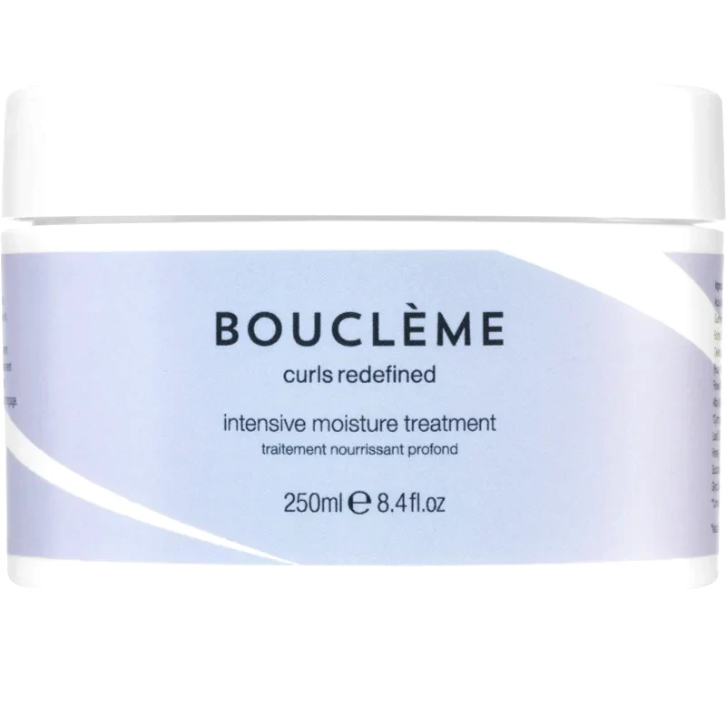 Bouclème Bouclème Curl Intensive Moisture Treatment ενυδατική και θρεπτική φροντίδα για λάμψη και ελαστικότητα των μαλλιών για σπαστά και σγουρά μαλλιά 250 ml