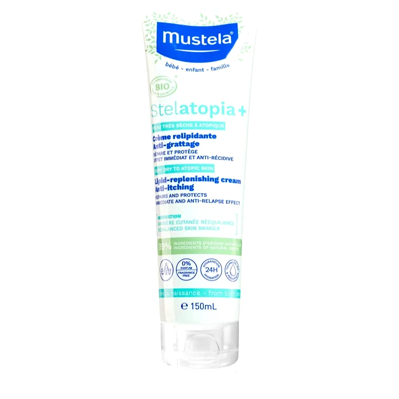 Mustela Mustela BIO Stelatopia+ καταπραϋντική κρέμα για παιδιά από τη γέννηση 150 ml