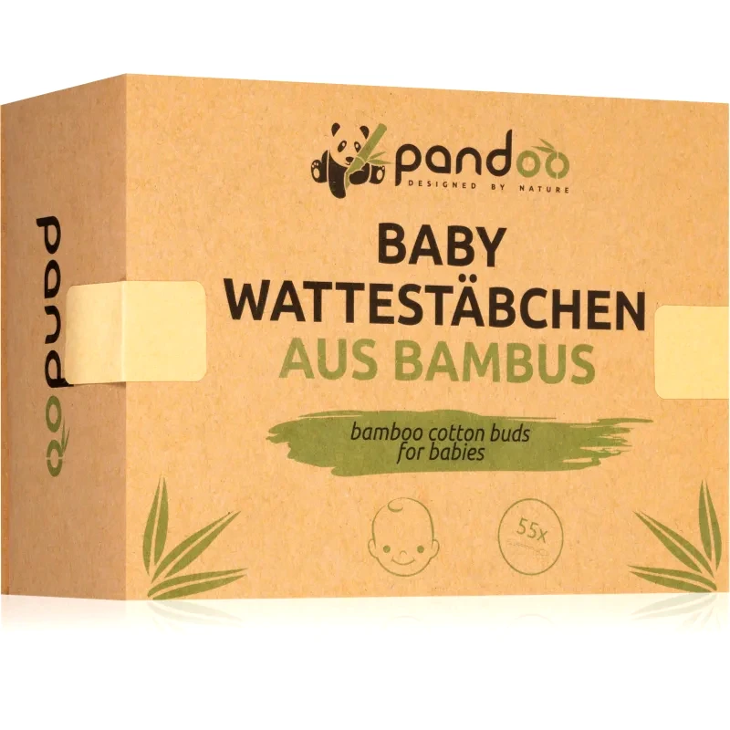 Pandoo Pandoo Bamboo Cotton Buds for Babies μπατονέτες για παιδιά 55 τμχ