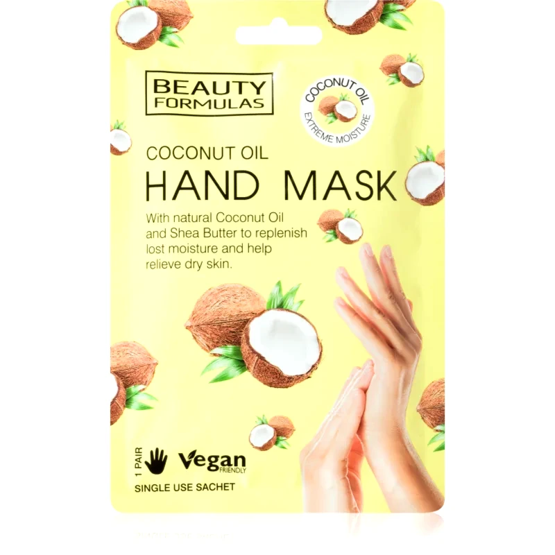 Beauty Formulas Beauty Formulas Coconut Oil μάσκα βαθιάς ενυδάτωσης για τα χέρια 1 τμχ