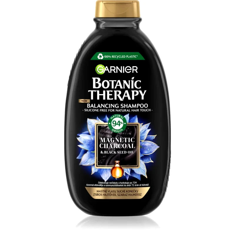 Garnier Garnier Botanic Therapy Magnetic Charcoal σαμπουάν για λιπαρό δέρμα του τριχωτού της κεφαλής και ξηρά άκρα 250 ml