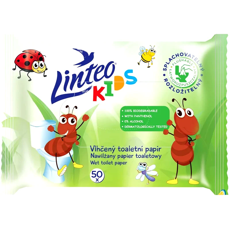 Linteo Linteo Kids Wet Toilet Paper υγρό χαρτί υγείας για παιδιά 50 τμχ