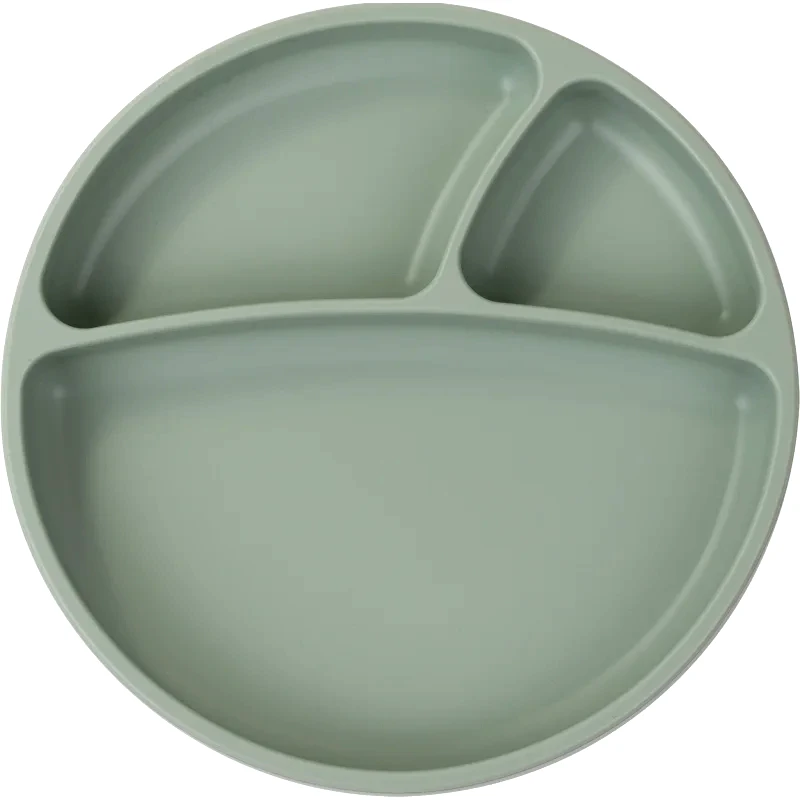 Minikoioi Minikoioi Puzzle Plate River Green πιάτο με χωρίσματα με βεντούζα 1 τμχ