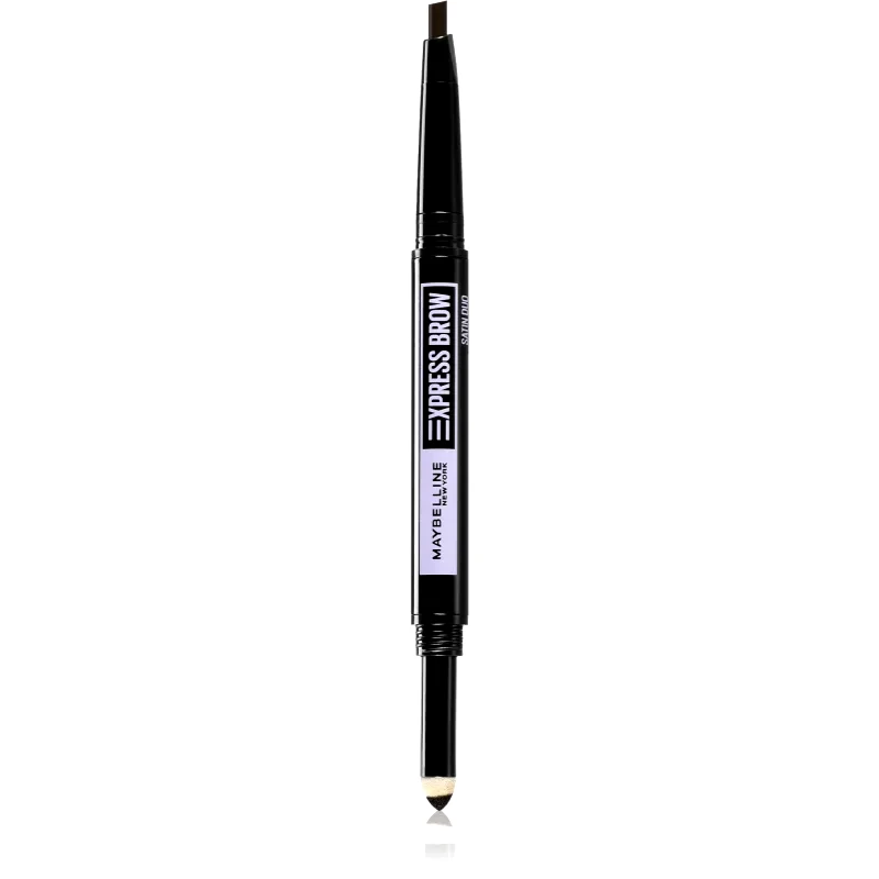 MAYBELLINE NEW YORK MAYBELLINE NEW YORK Express Brow Satin Duo μολύβι και πούδρα για τα φρύδια διπλό απόχρωση 04 - Dark Brown
