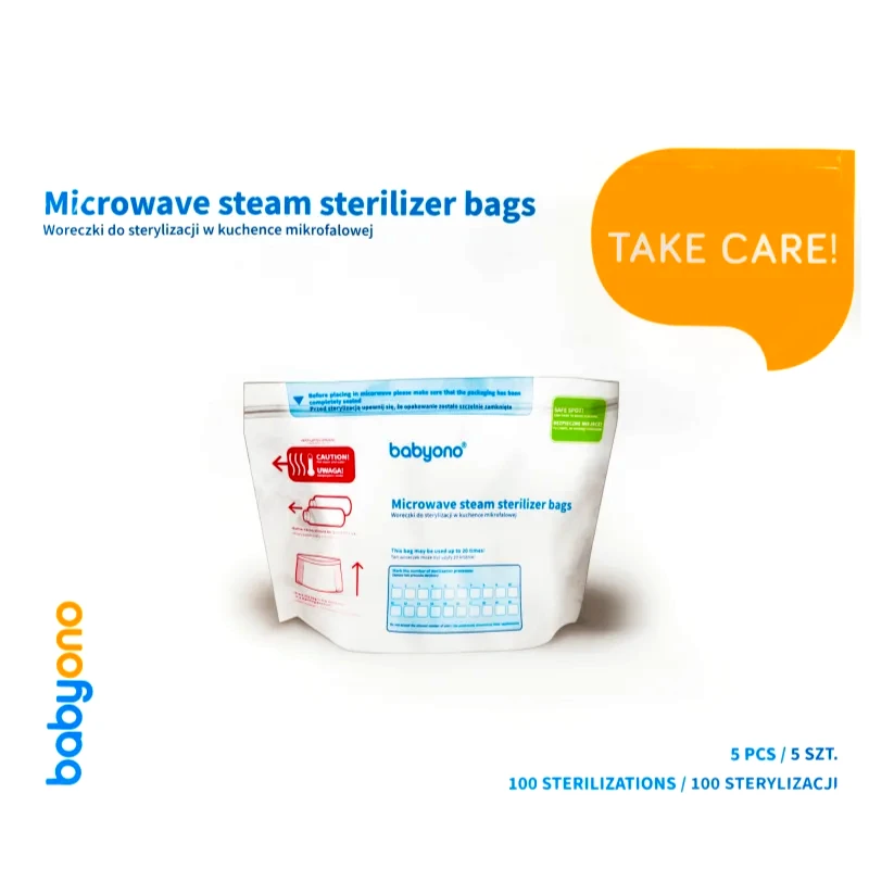 BabyOno BabyOno Take Care Microwave Steam Sterilizer Bags σακούλες αποστείρωσης για φούρνο μικροκυμάτων 5 τμχ