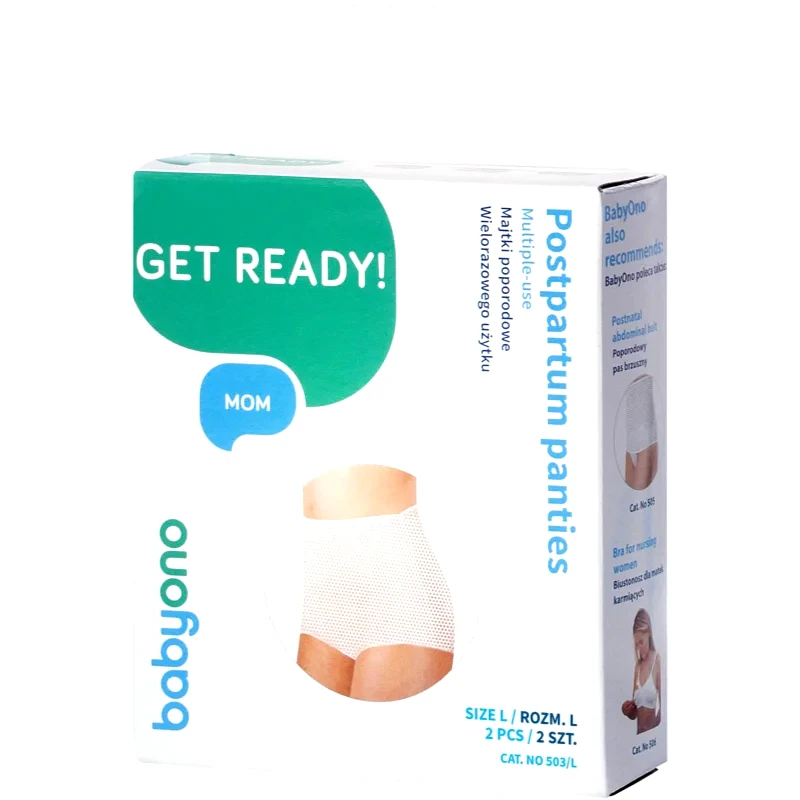 BabyOno BabyOno Get Ready Multiple-use Mesh Panties εσώρουχα λοχείας μέγεθος L 2 τμχ