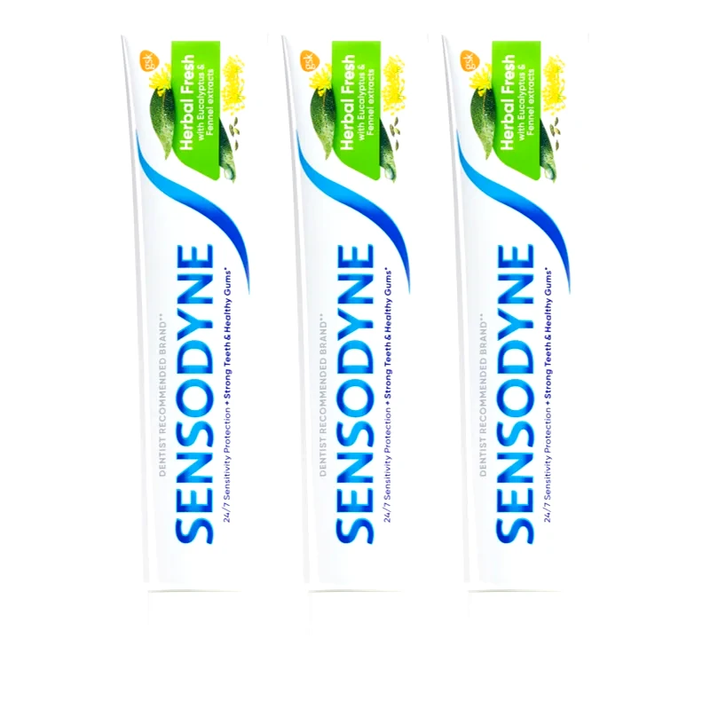 Sensodyne Sensodyne Herbal Fresh Trio οδοντόκρεμα με φθόριο 3x75 ml