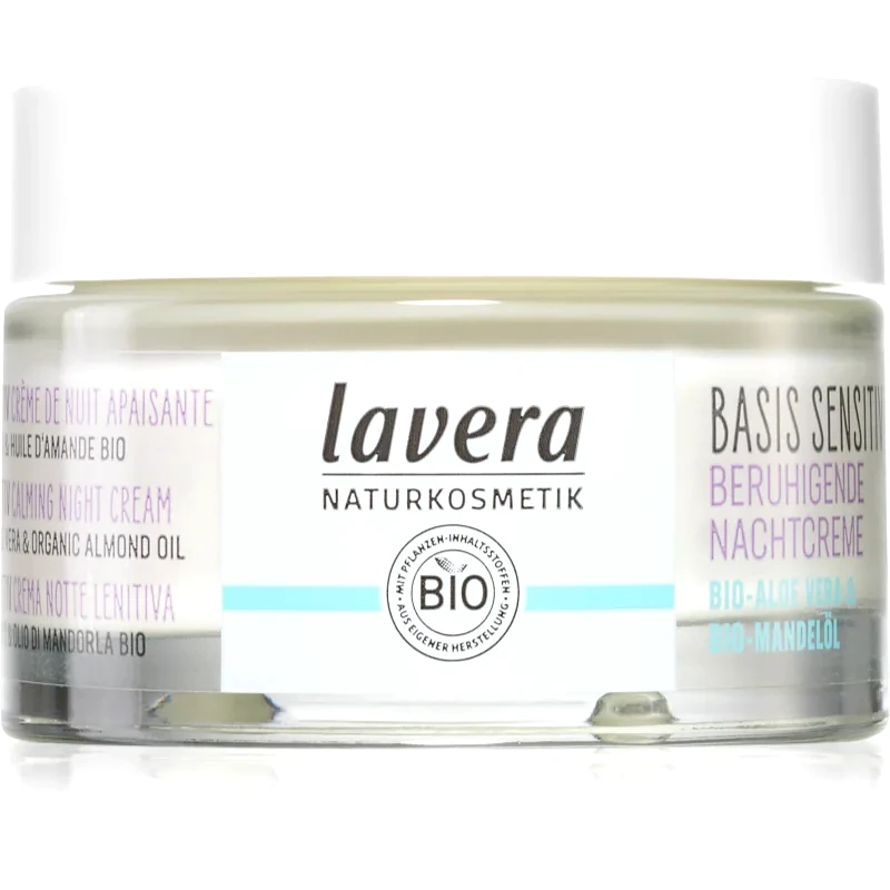 Lavera Lavera Basis Sensitiv καταπραϋντική κρέμα νύχτας χωρίς άρωμα 50 ml