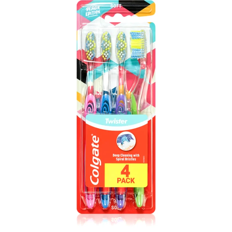 Colgate Colgate Twister Design Edition οδοντόβουρτσα 4 τμχ