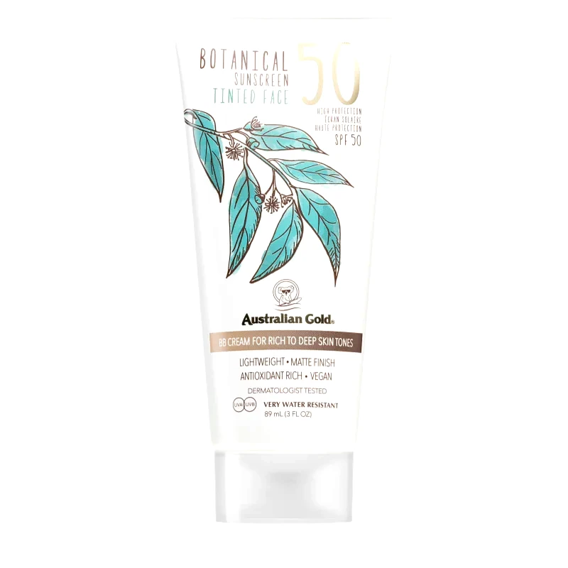 Australian Gold Australian Gold Botanical Tinted Face προστατευτική κρέμα με χρώμα SPF 50 Rich-Deep Dark 88 ml