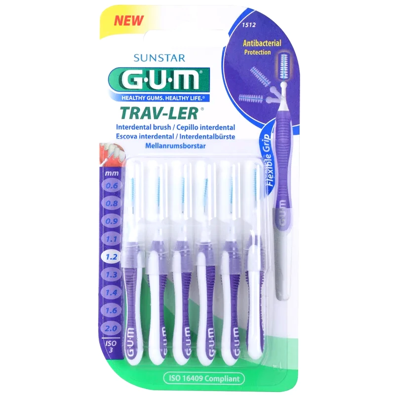 G.U.M G.U.M Trav-Ler Interdental μεσοδόντια βουρτσάκια 1,2 mm 6 τμχ