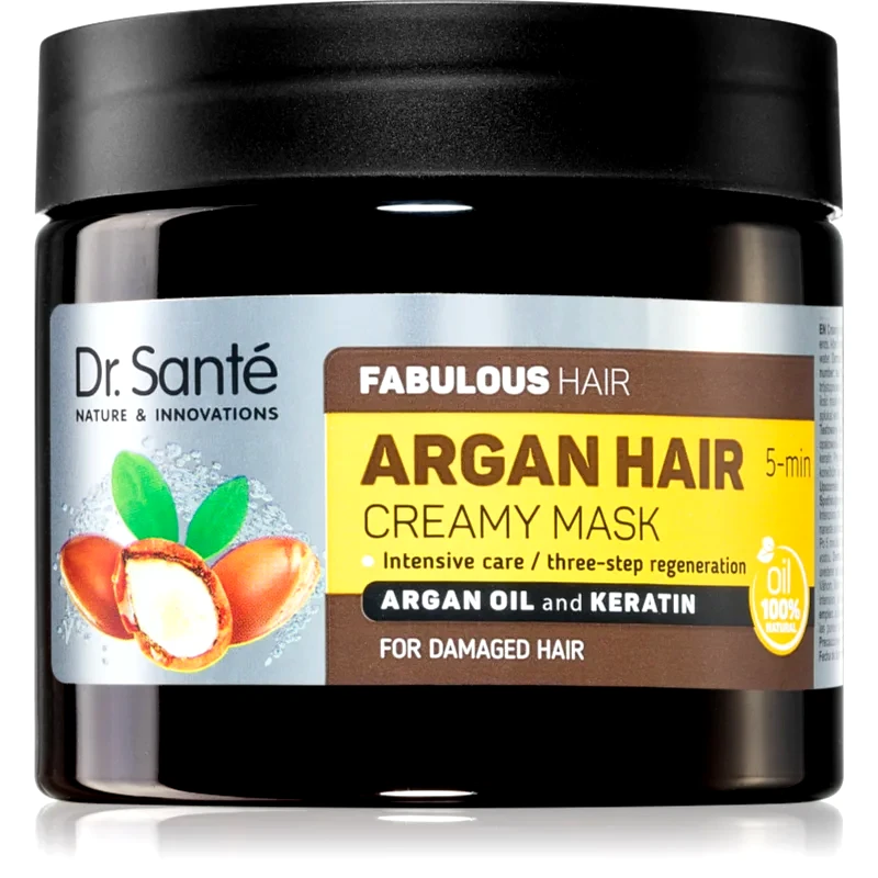 Dr. Santé Dr. Santé Argan κρεμώδης μάσκα για κατεστραμμένα μαλλιά 300 ml