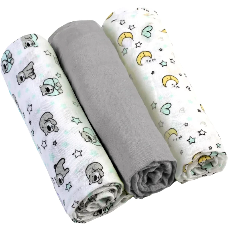 BabyOno BabyOno Diaper Super Soft υφασμάτινες πάνες Grey 70 × 70 cm 3 τμχ