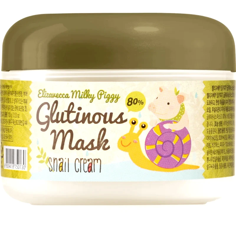 Elizavecca Elizavecca Milky Piggy Glutinous Mask 80% Snail Cream εντατικά ενυδατική και θρεπτική μάσκα με εκχύλισμα σαλιγκαριών 100 γρ