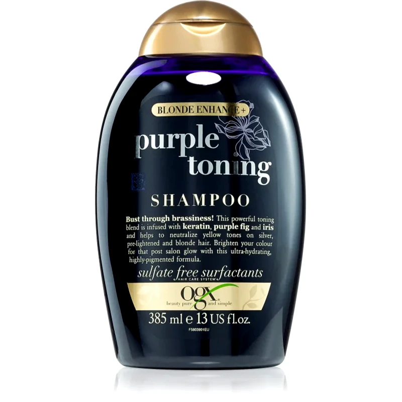 OGX OGX Blonde Enhance+ Purple Toning Βιολέ σαμπουάν εξουδετέρωση κίτρινων αποχρώσεων 385 μλ