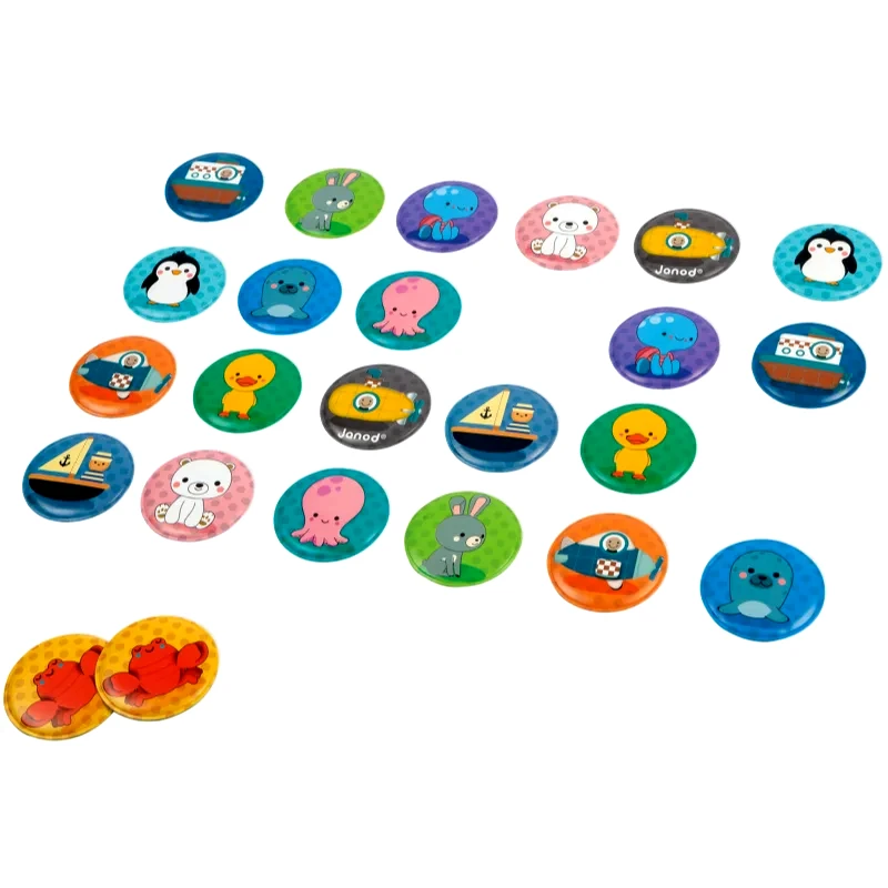 Janod Janod Bath Memory ΒΡΕΣ ΤΑ ΖΕΥΓΑΡΙΑ στη μπανιέρα Animals 2 y+ 24 τμχ