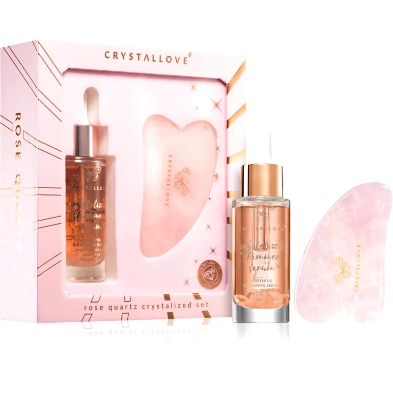 Crystallove Crystallove Crystalized Rose Quartz Set σετ για φροντίδα της επιδερμίδας