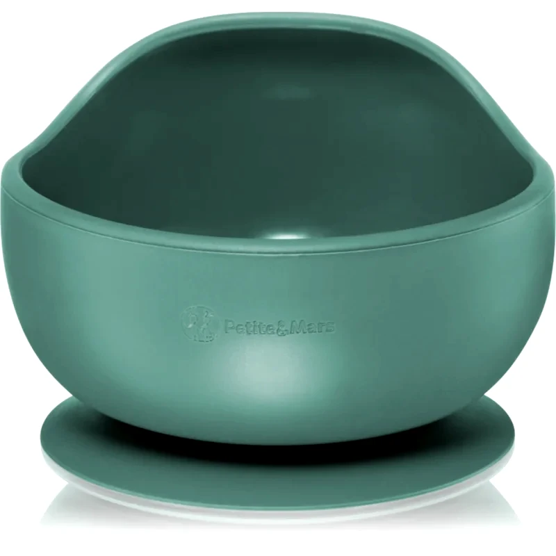 Petite&Mars Petite&Mars Take&Match Silicone Bowl μπολ με βεντούζα Misty Green 6 m+ 360 ml