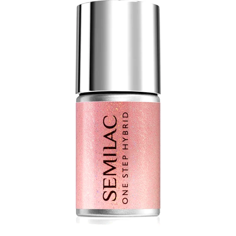 Semilac Semilac One Step Hybrid 3in1 τζελ βερνίκι νυχιών απόχρωση S258 Naked Glitter Peach 7 ml