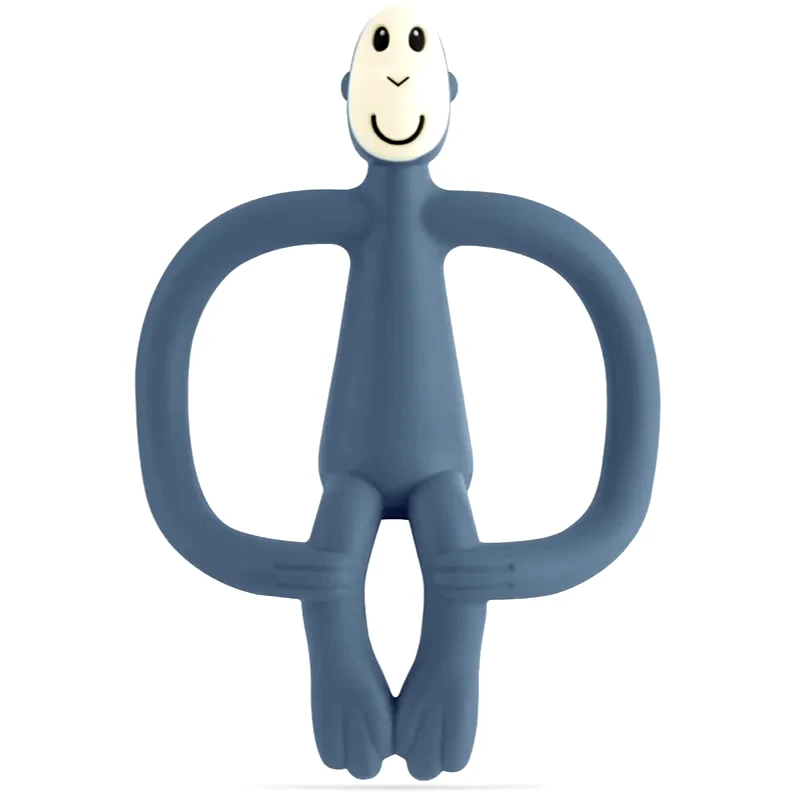 Matchstick Monkey Matchstick Monkey Teething Toy and Gel Applicator μασητικό με βούρτσα 2 σε1 Airforce Blue 1 τμχ