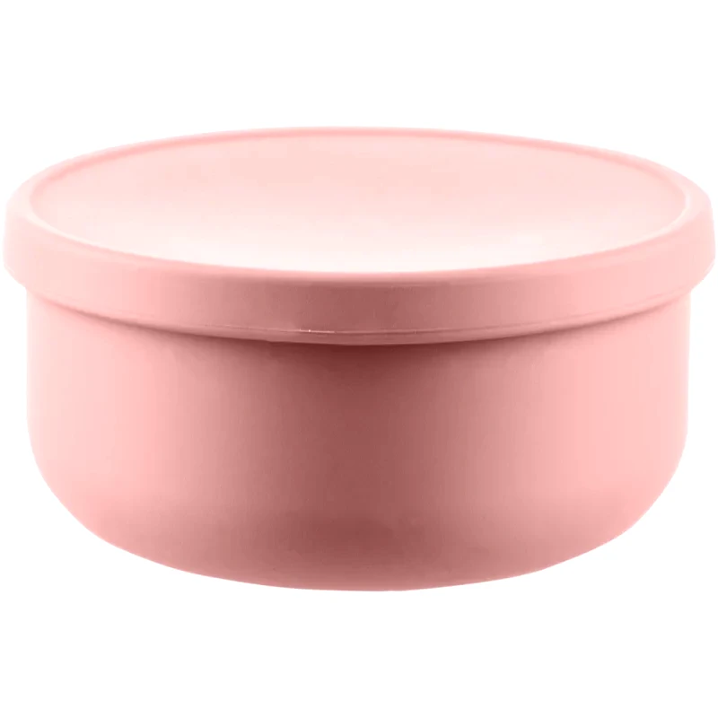 Zopa Zopa Silicone Bowl with Lid μπολ σιλικόνης με καπάκι Old Pink 1 τμχ