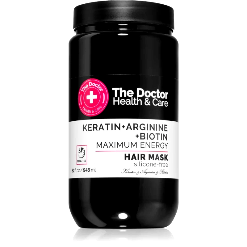 The Doctor The Doctor Keratin + Arginine + Biotin Maximum Energy μάσκα κερατίνης για τα μαλλιά 946 ml
