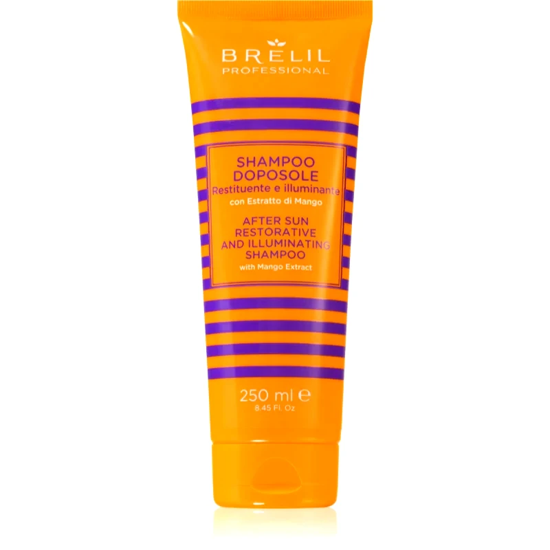 Brelil Professional Brelil Professional Solaire After Sun Shampoo θρεπτικό σαμπουάν για μαλλιά επηρεασμένα από χλώριο, ήλιο και το αλμυρό νερό 250 ml