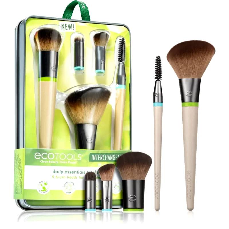 EcoTools EcoTools Interchangeables™ Daily Essentials σετ με πινέλα με θήκη 5 τμχ