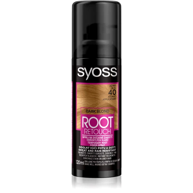 Syoss Syoss Root Retoucher βαφή για τη ρίζα με χρώμα σε σπρέι απόχρωση Dark Blonde 120 ml