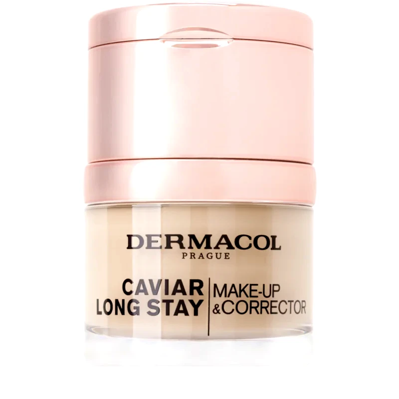 Dermacol Dermacol Caviar Long Stay μακράς διαρκείας μεικ απ με εκχύλισμα από χαβιάρι και τελειοποιητηκό διορθωτή απόχρωση fair 30 ml