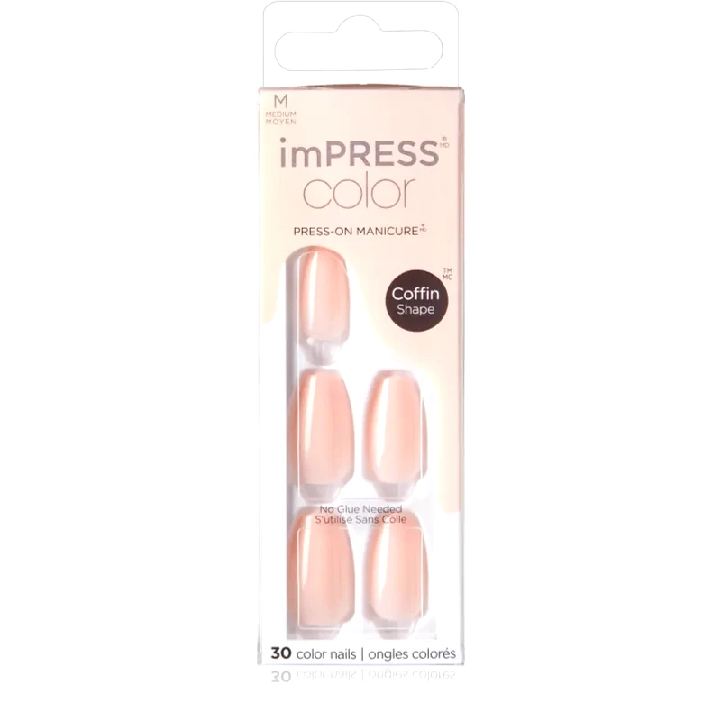 KISS KISS imPRESS Color Medium Ψεύτικα νύχια Bubble Kiss 30 τμχ