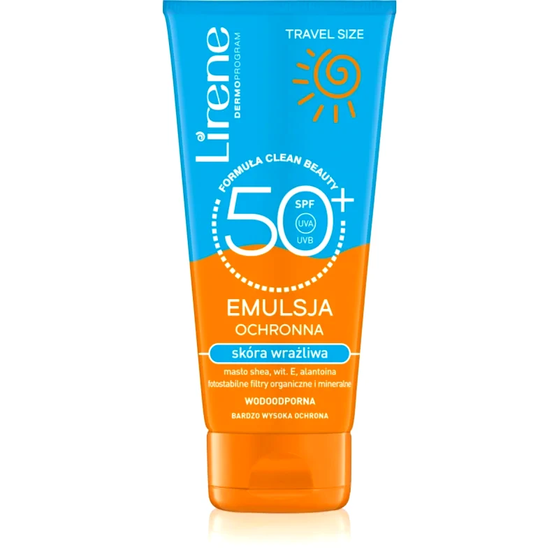 Lirene Lirene Sun care καταπραϋντικό προστατευτικό γαλάκτωμα για ευαίσθητη επιδερμίδα SPF 50+ 90 ml