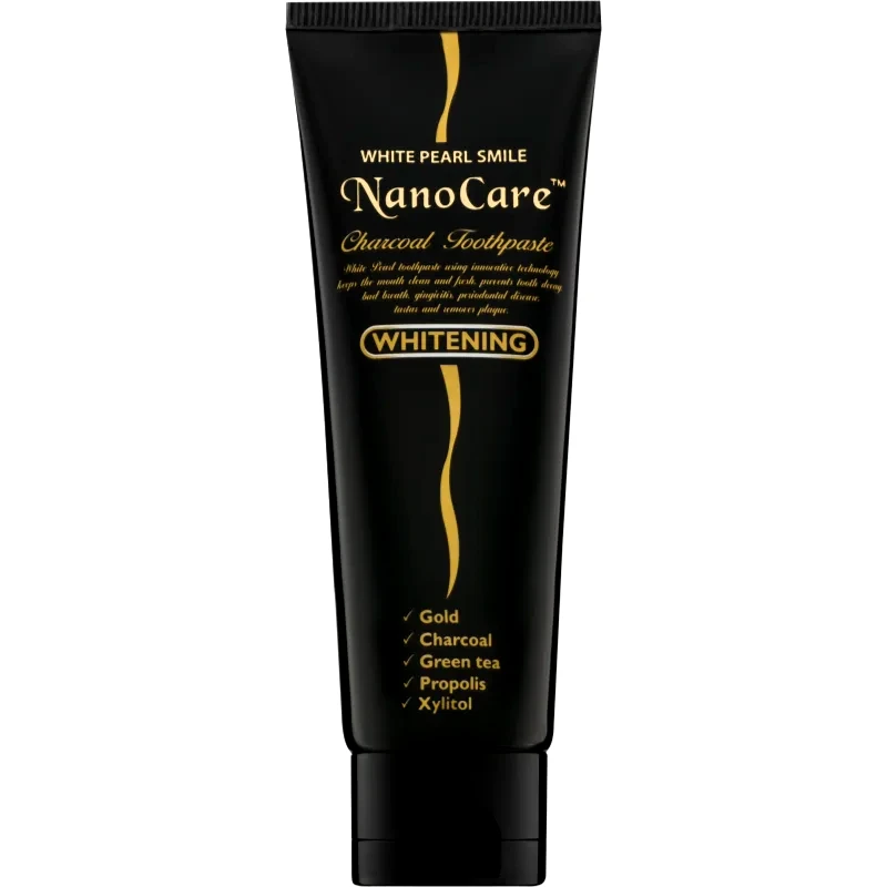 White Pearl White Pearl NanoCare Whitening οδοντόκρεμα με ενεργό άνθρακα και νανοσωματίδια χρυσού 100 γρ