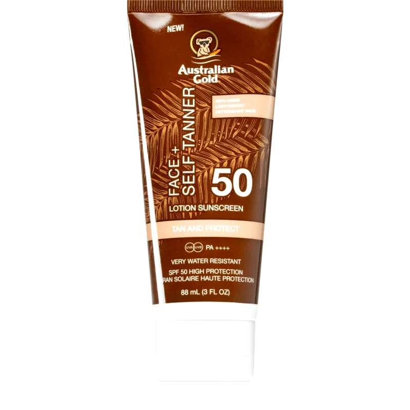 Australian Gold Australian Gold Face + Self Tanner κρέμα αυτομαυρίσματος για το πρόσωπο SPF 50 88 μλ