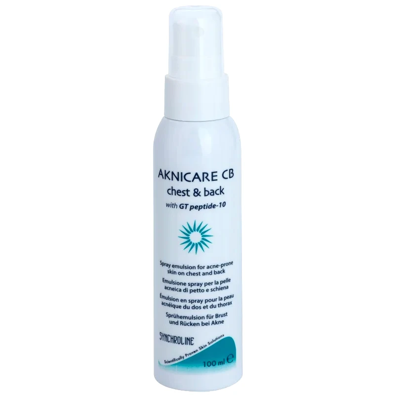 Synchroline Synchroline Aknicare CB γαλάκτωμα σε σπρέι για μείωση της ακμής στο στήθος και την πλάτη 100 ml