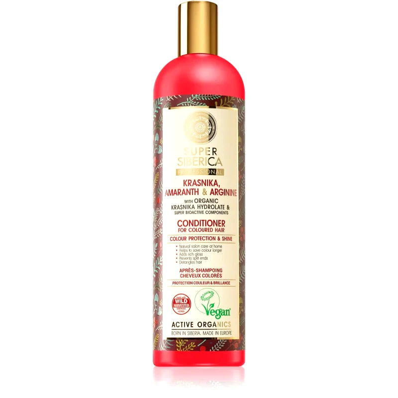 Natura Siberica Natura Siberica Krasnika, Amaranth & Arginine θρεπτικό βάλσαμο για βαμμένα μαλλιά 400 ml