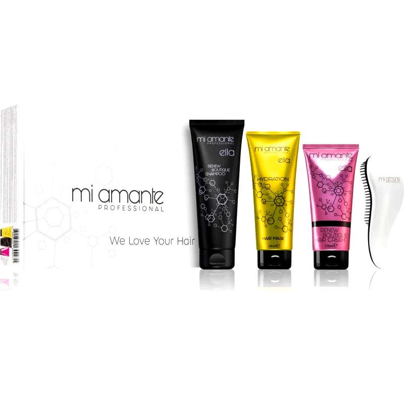 Mi Amante Professional Mi Amante Professional Glamour Keratin Set σετ δώρου Για λάμψη και απαλότητα μαλλιών 4 τμχ