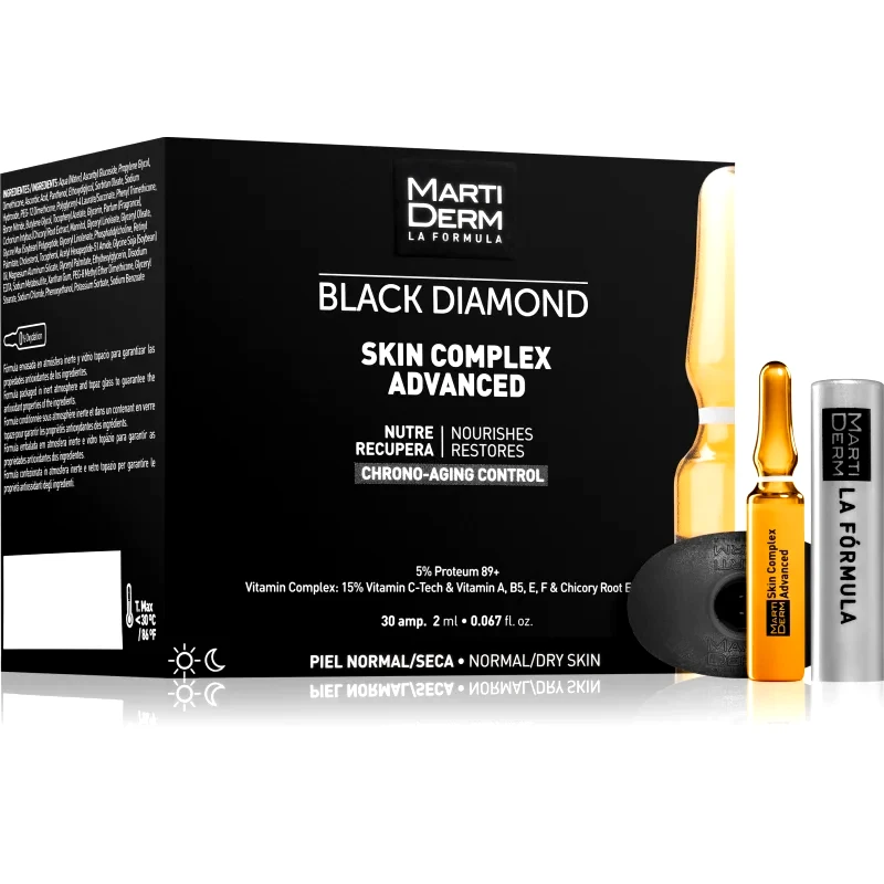 MartiDerm MartiDerm Black Diamond Skin Complex Advanced αμπούλες για κουρασμένη επιδερμίδα 30x2 μλ