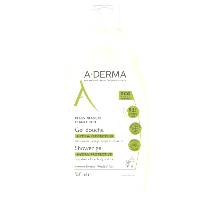 A-Derma A-Derma Hydra-Protective έξτρα απαλό τζελ για ντους για όλη την οικογένεια 500 ml